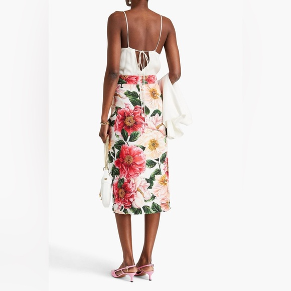 Dolce & Gabbana Camellia Print Cady Tulip Skirt - NEW WITH TAGS - Picture 15 of 16